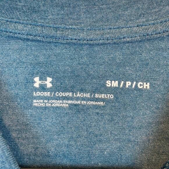 Under Armour Small Short Sleeve T-Shirt Top Teal - Picture 5 of 5